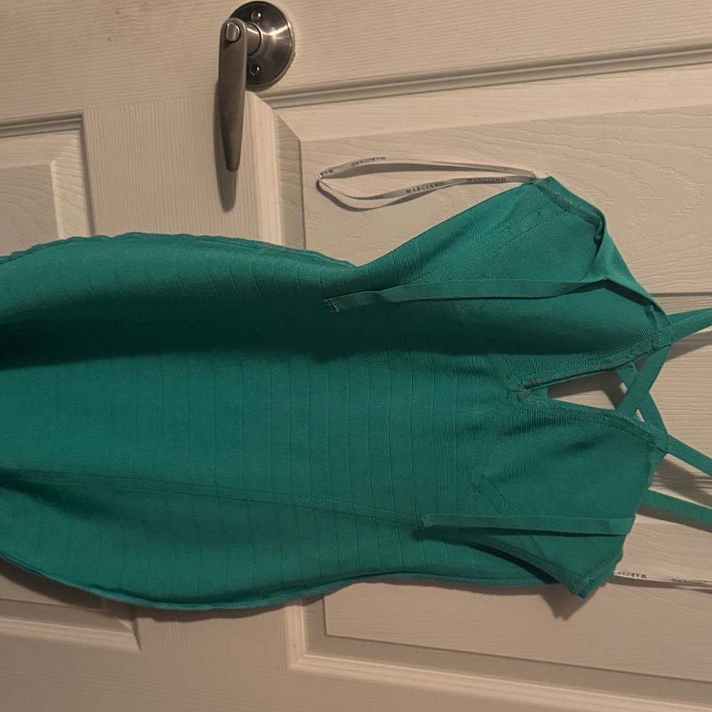 Green Marciano Bandage Bodycon Dress